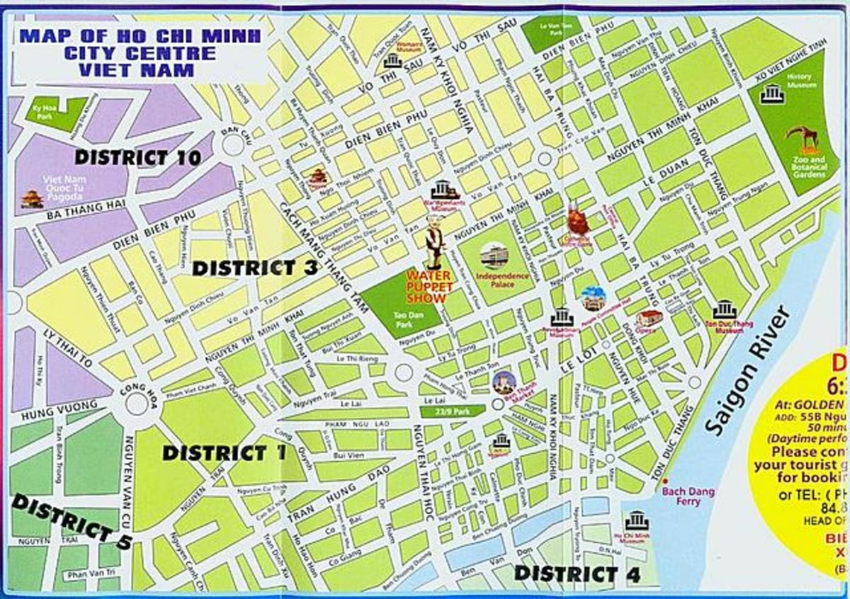 Bản đồ của hồ chí minh, trung tâm thành phố