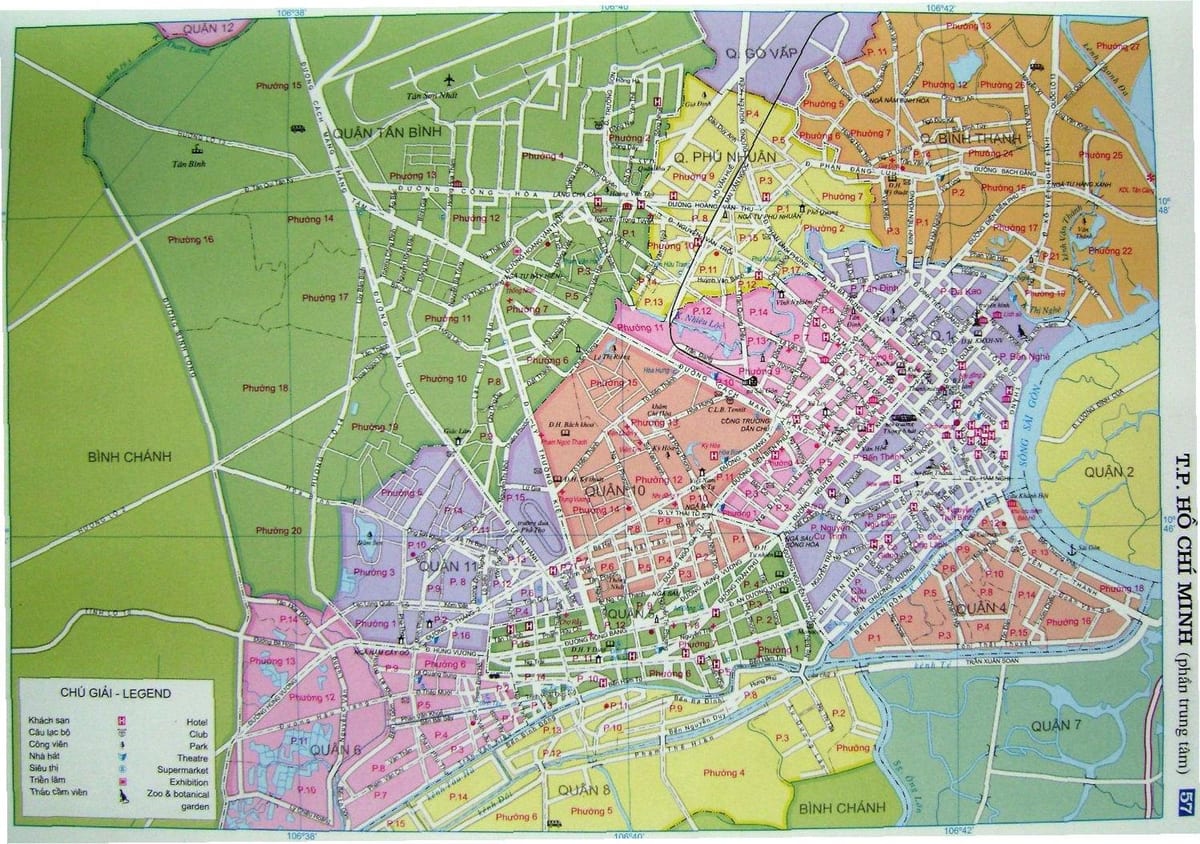 Bản đồ của hồ chí minh đường phố