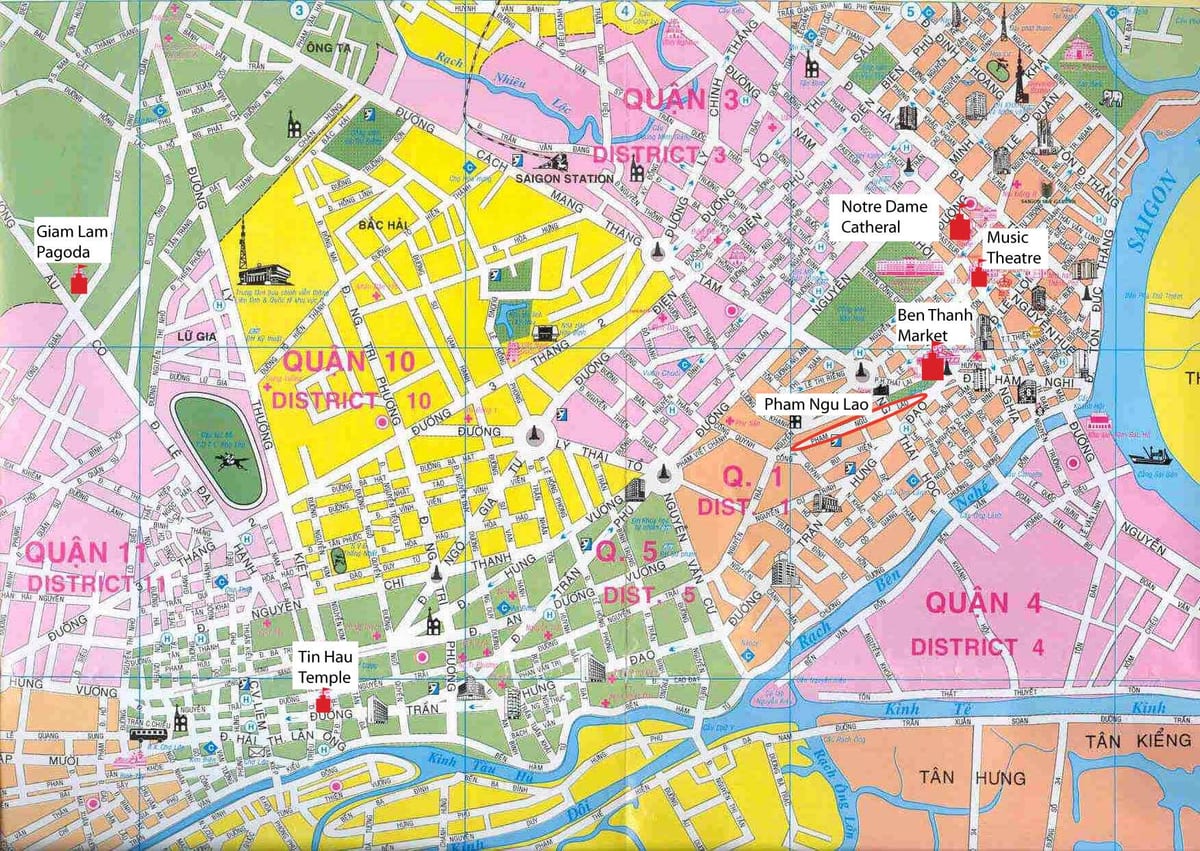 saigon quận bản đồ