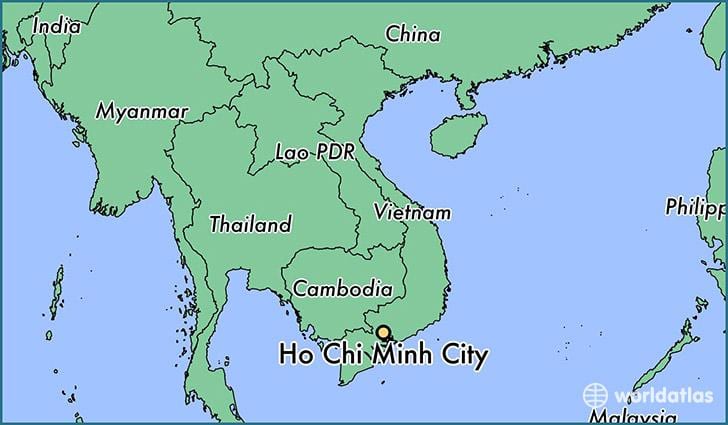 Bản đồ của hồ chí minh, thành phố trên thế giới
