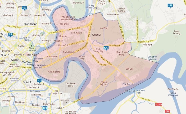 Bản đồ của khu của hồ chí minh