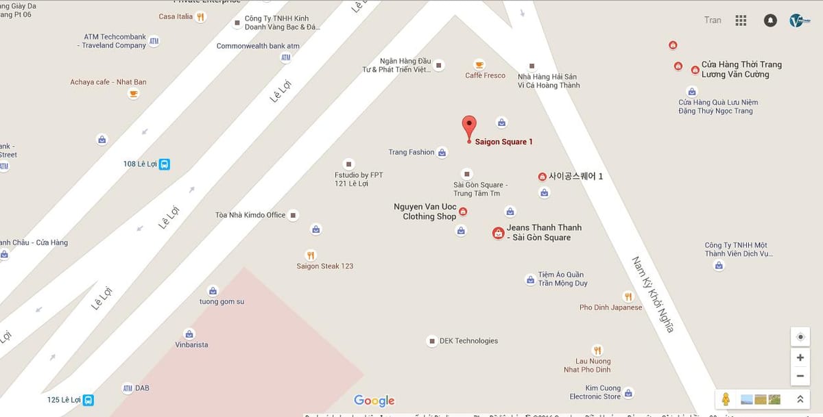 Bản đồ của sài gòn square