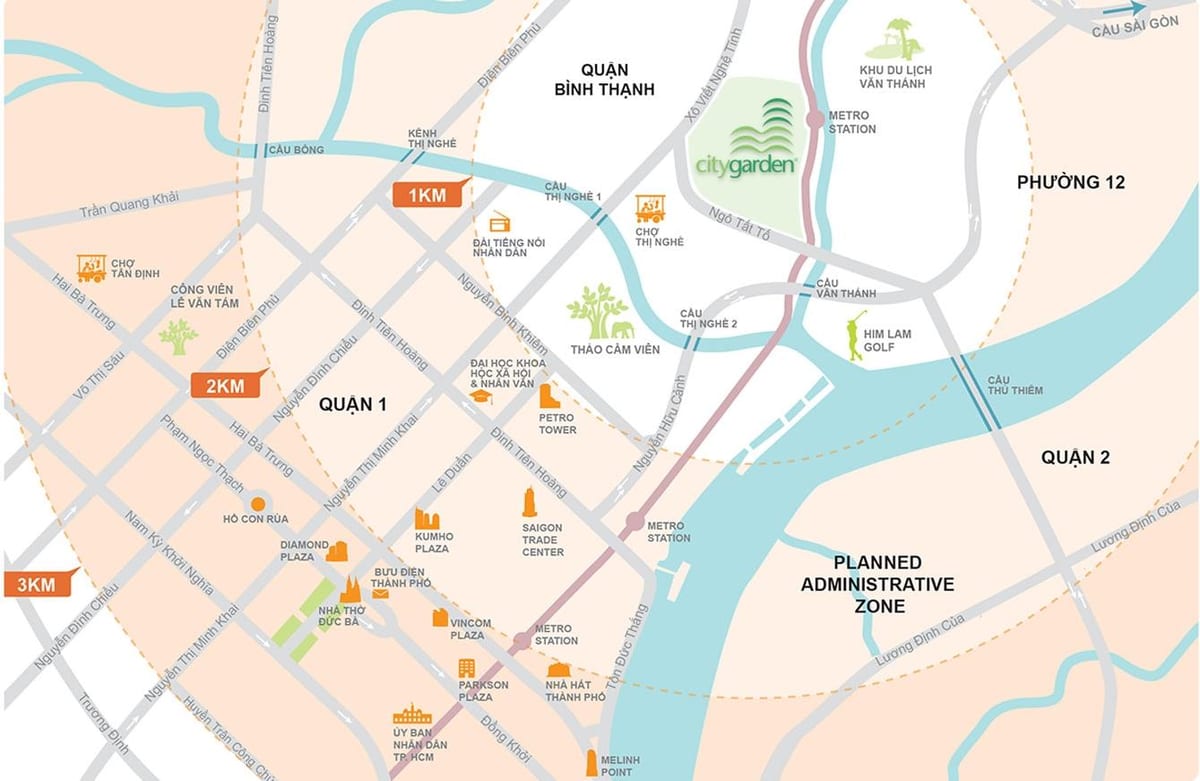 Bản đồ của thanh bình, quận