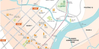 Bản đồ của thanh bình, quận